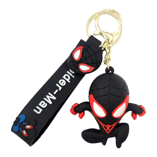 Black Spider Man Kids Key Chain Keyring