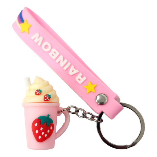 Strawberry Shake Kids Key Chain Keyring