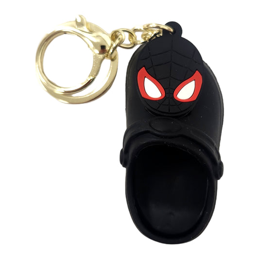 Black Spiderman Shoe Kids Key Chain Keyring