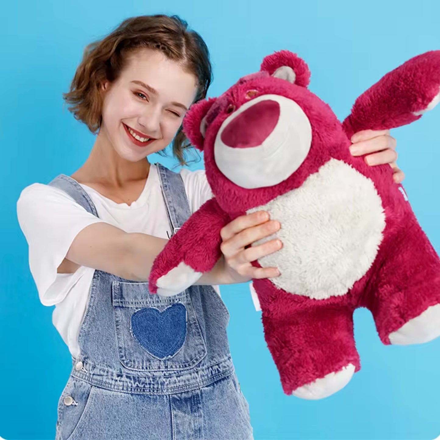 35/55/75cm Lotso Toy Story Plush Bear Strawberry Scented Smell Soft Toy