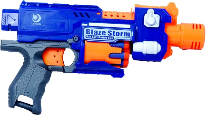 Blaze Storm Foam Bullet Blaster Manual Toy Gun Dual Gun Set 20 Safe Soft Foam Bullets - Homeware Discounts