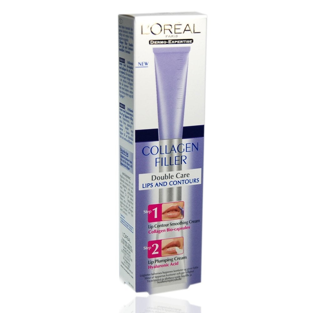 L'Oreal Collagen Filler Double-Action Lip Filler & Lip Contour 2x5mL - Homeware Discounts