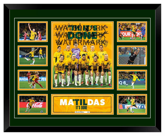 MATILDAS 2023 FIFA WORLD CUP SAM KERR FOORD FOWLER Women's Soccer Football Limited Photo Memorabilia Wooden Frame
