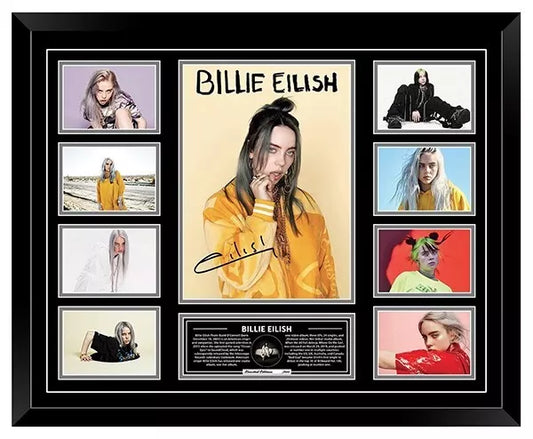 BILLIE EILISH Signed Limited Edition Photo Memorabilia Wooden Frame