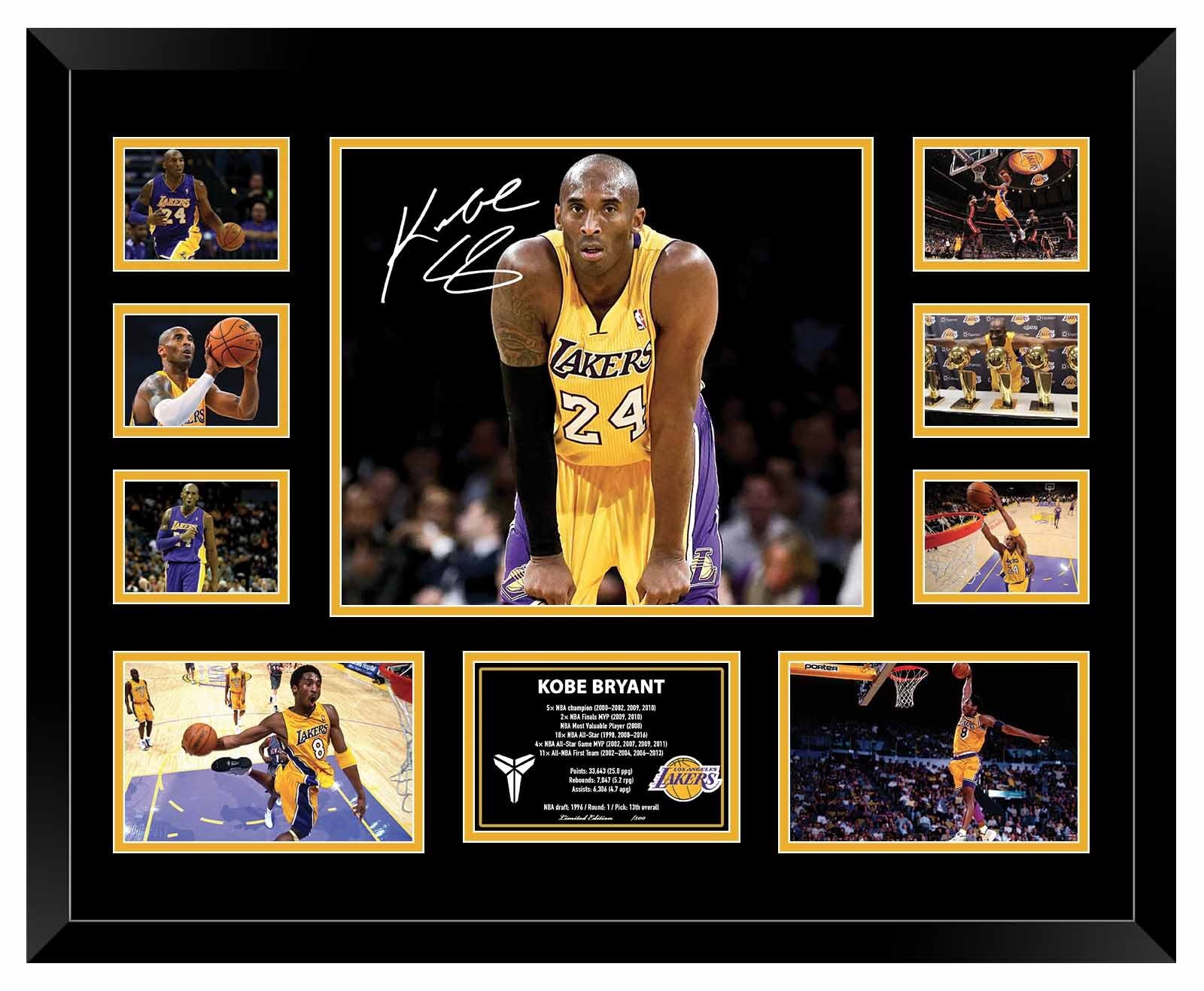 KOBE BRYANT LA LAKER Limited Edition Photo Memorabilia Wooden Frame ...