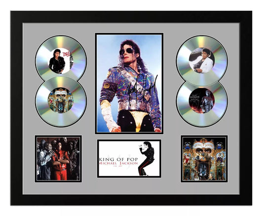 MICHAEL JACKSON Signed Limited Edition Photo Memorabilia Wooden Frame