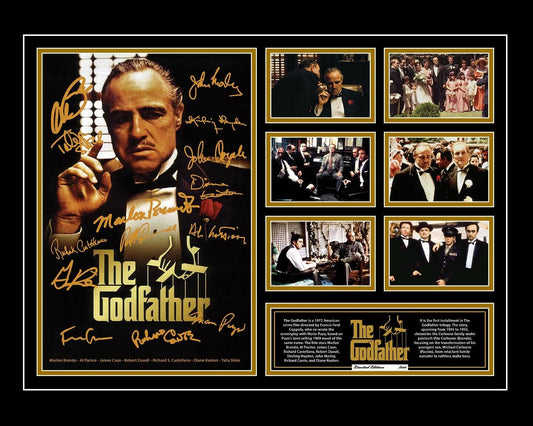 The Godfather Marlon Brand Al Pacino Robert De Niro 1972 Signed Limited Photo Memorabilia Frame - Homeware Discounts