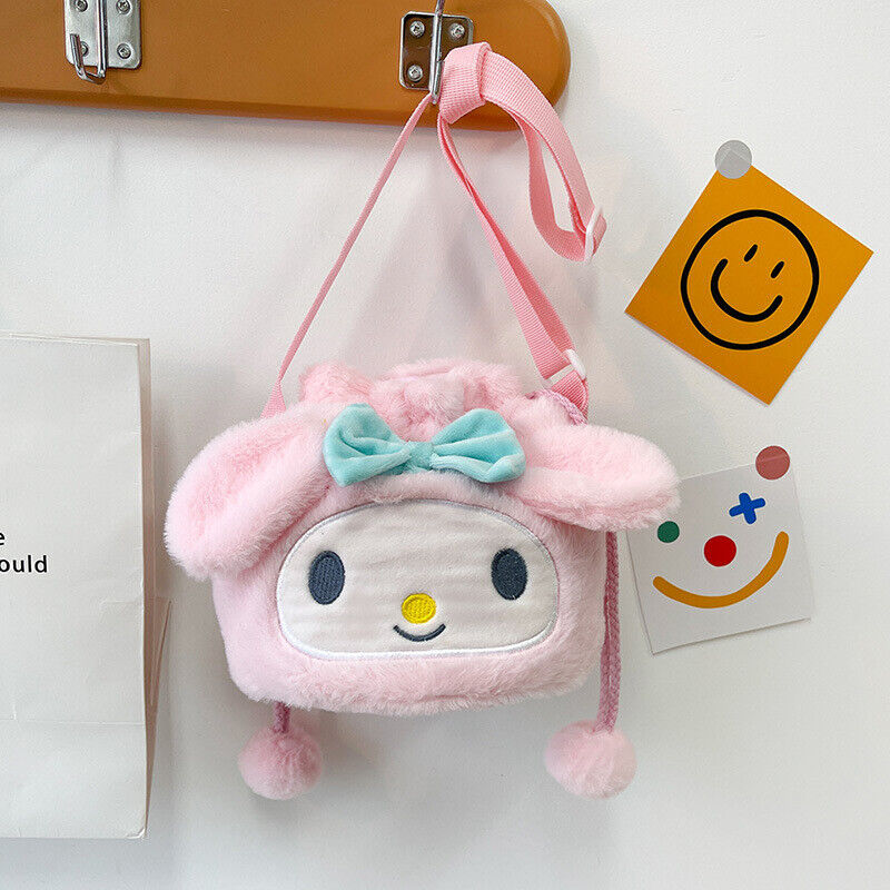 Hello Kitty Plush Handbag carry bag kids bag - Kuromi My Melody Cinnamoroll Pompompurin - Homeware Discounts