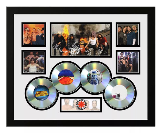 RED HOT CHILLI PEPPERS Signed Limited Edition Photo Memorabilia Wooden Frame