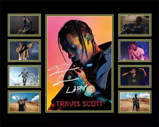 TRAVIS SCOTT 2018 ASTROWORLD Signed Limited Edition Photo Memorabilia Wooden Frame