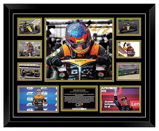 OSCAR PIASTRI F1 2023 GRAND PRIX MCLAREN F1 Limited Edition Photo Memorabilia Wooden Frame