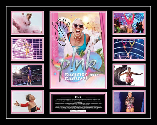 PINK SUMMER CARNIVAL 2024 AUSTRALIA TOUR Signed Limited Photo Memorabilia Frame - Homeware Discounts
