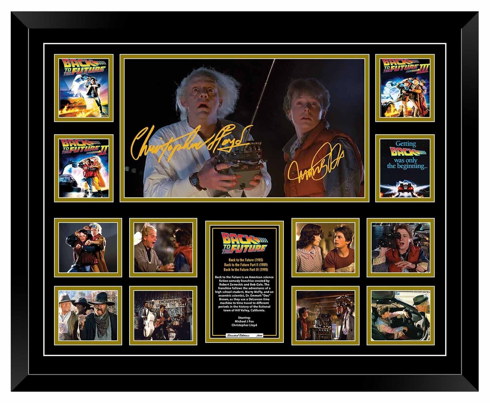 Back To The Future Film Marty McFly Dr. Emmett Brown Michael J. Fox Signed Limited Photo Memorabilia Frame - Homeware Discounts