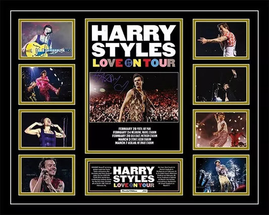 HARRY STYLES LOVE ON TOUR 2023 AUSTRALIA Signed Limited Edition Photo Memorabilia Wooden Frame