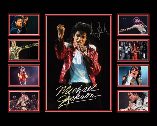 MICHAEL JACKSON Signed Limited Edition Photo Memorabilia Wooden Frame