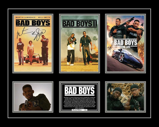 BAD BOYS TRILOGY WILL SMITH Signed Limited Edition Photo Memorabilia Wooden Frame