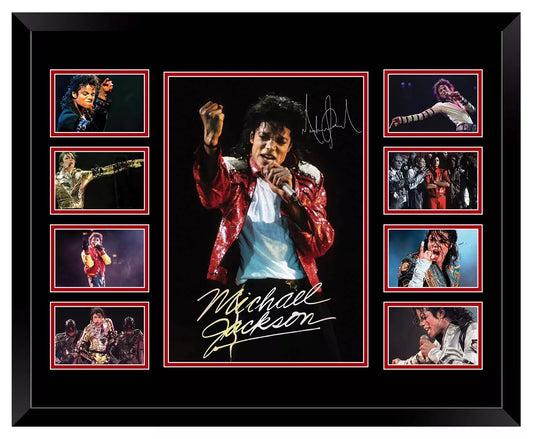 MICHAEL JACKSON Signed Limited Edition Photo Memorabilia Wooden Frame