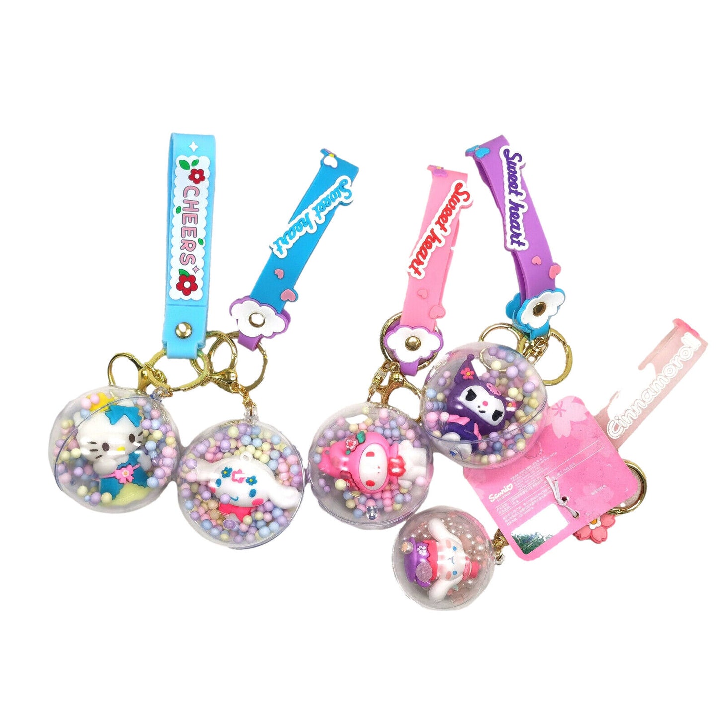 Sanrio Hello Kitty Kuromi Cinnamoroll My Melody Key ring Key Chain Bag Accessories Keyrings - Homeware Discounts