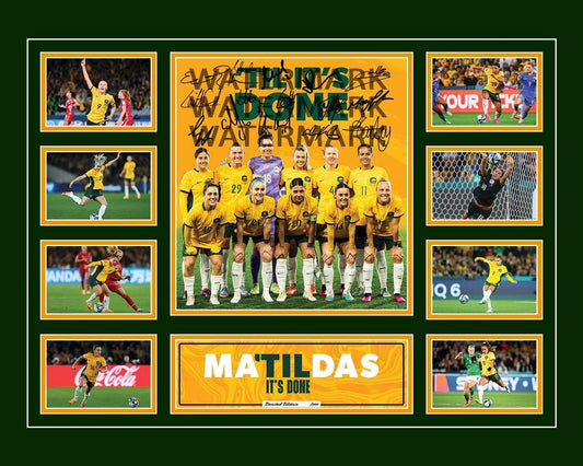 MATILDAS 2023 FIFA WORLD CUP SAM KERR FOORD FOWLER Women's Soccer Football Limited Photo Memorabilia Wooden Frame