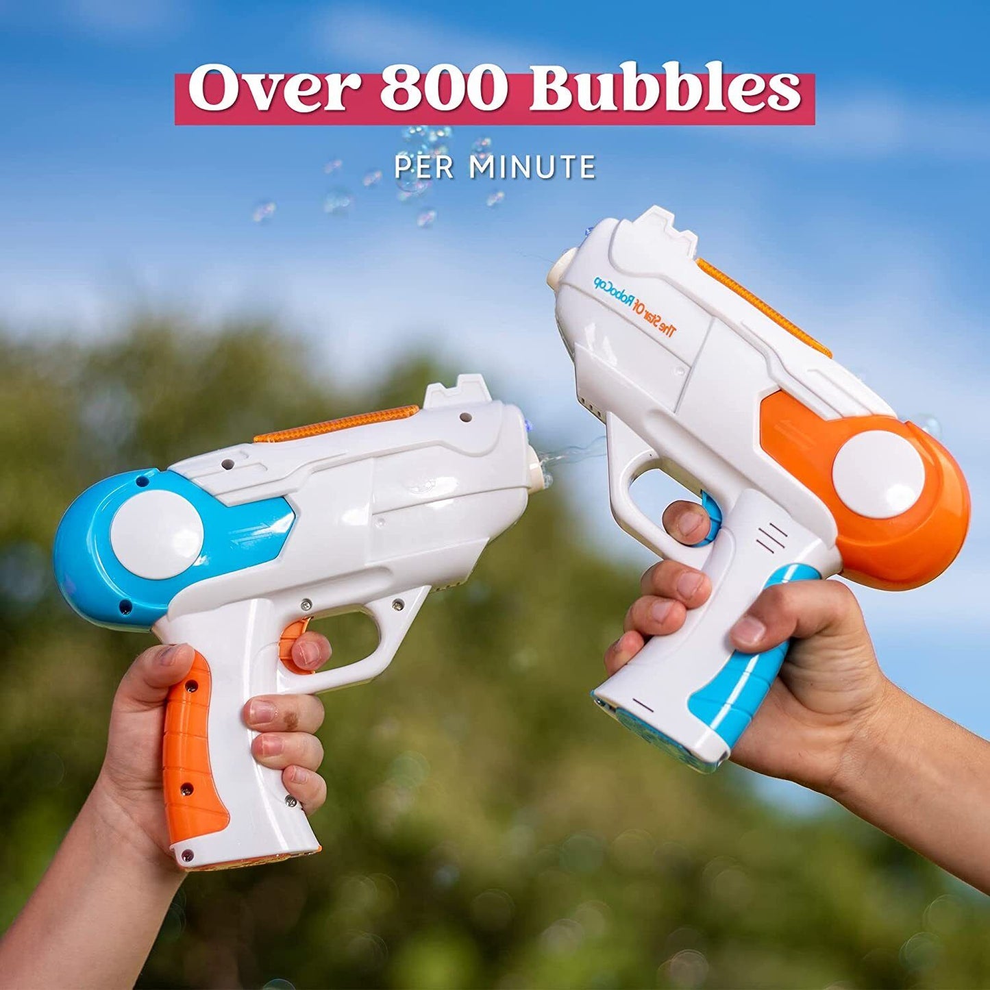 1 Pack 20cm Bubble Gun with Two Bubble Bottles Bubble Maker Blower Blaster AU - Homeware Discounts