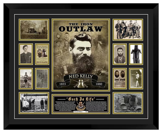 NED KELLY THE IRON OUTLAW Signed Limited Edition Photo Memorabilia Wooden Frame