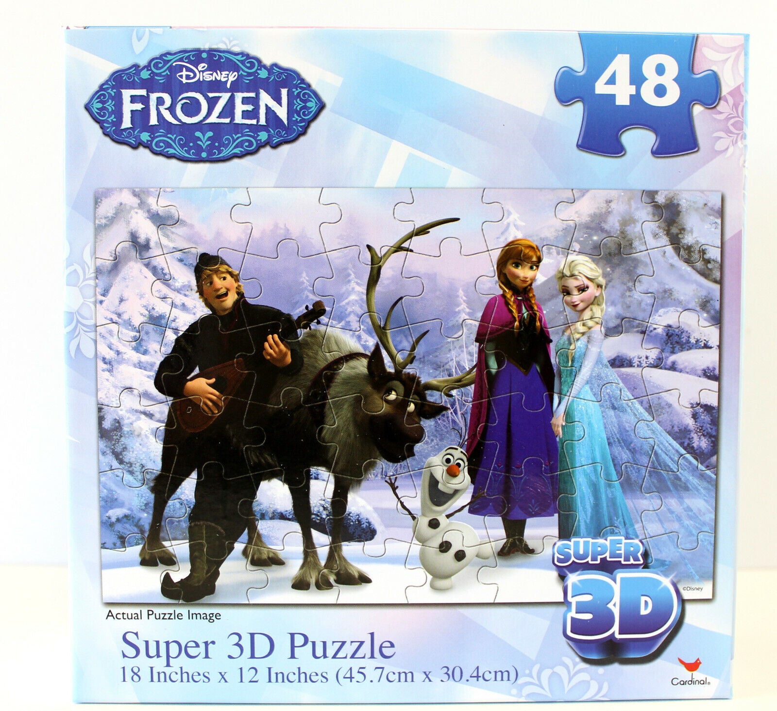 Frozen Super 3D Puzzle 48 pieces Disney Anna Elsa Kristoff Olaf jigsaw puzzle toy - Homeware Discounts