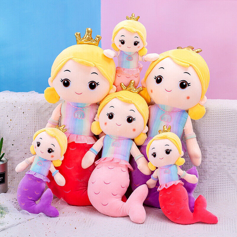 Mermaid Soft toy Cute Huggable Mermaid Plush Doll Stuffed toy Sea Plushie 40-65cm - Homeware Discounts