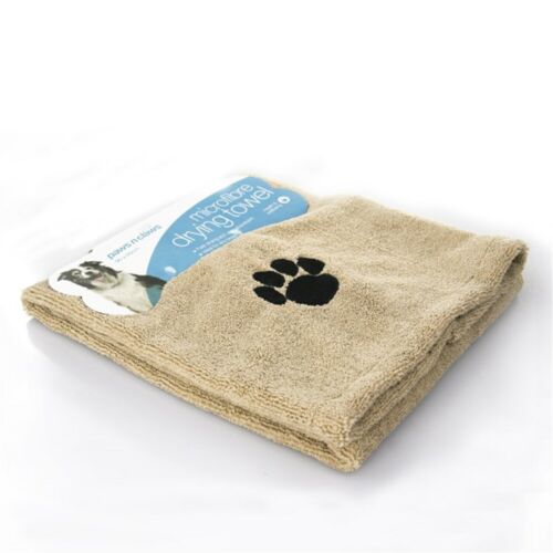 Paws n Claws Pet Micro Fiber Drying Towel and Hand Mitts Dog Cat Microfiber Towel Bath Beach Drying Dry Blanket - Homeware Discounts
