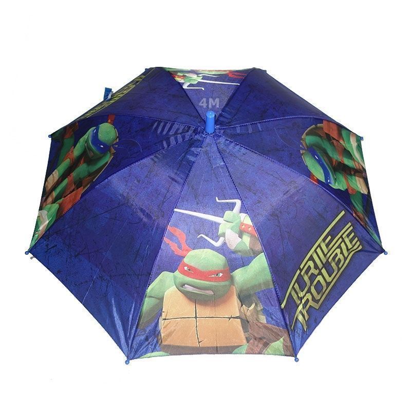 Kids Children TMNT Ninja Turtles Blue Umbrella Characters Rainwear 73cm Winter - Homeware Discounts