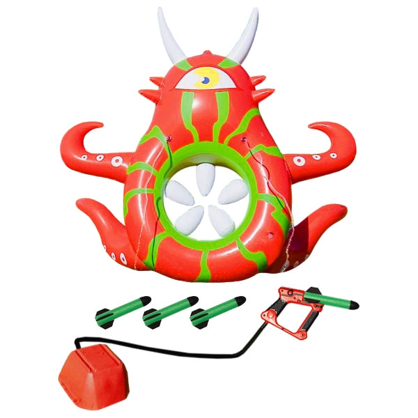 145cm Cyclops Attack Inflatable Kids Toy Inflatable Swim toy Portable Lightweight Easy Inflate - Homeware Discounts