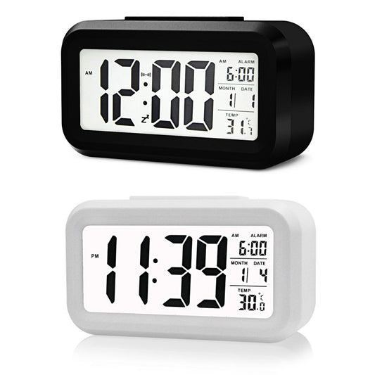 Digital Clock LCD Alarm Clock Backlight Time Light Sensor - Homeware Discounts
