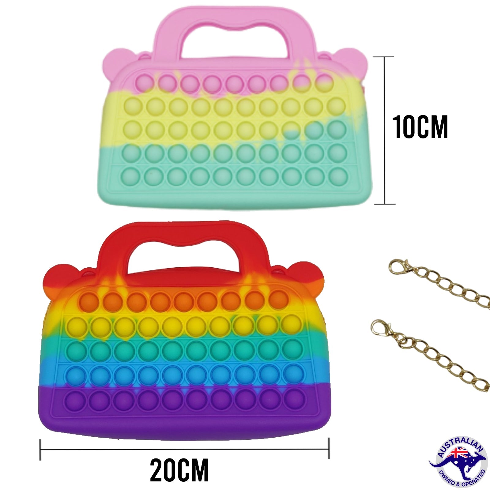 20CM Pop Bubble Toy Fidget Pencil Case Bag Sensory Toy ADHD Educational School - Homeware Discounts