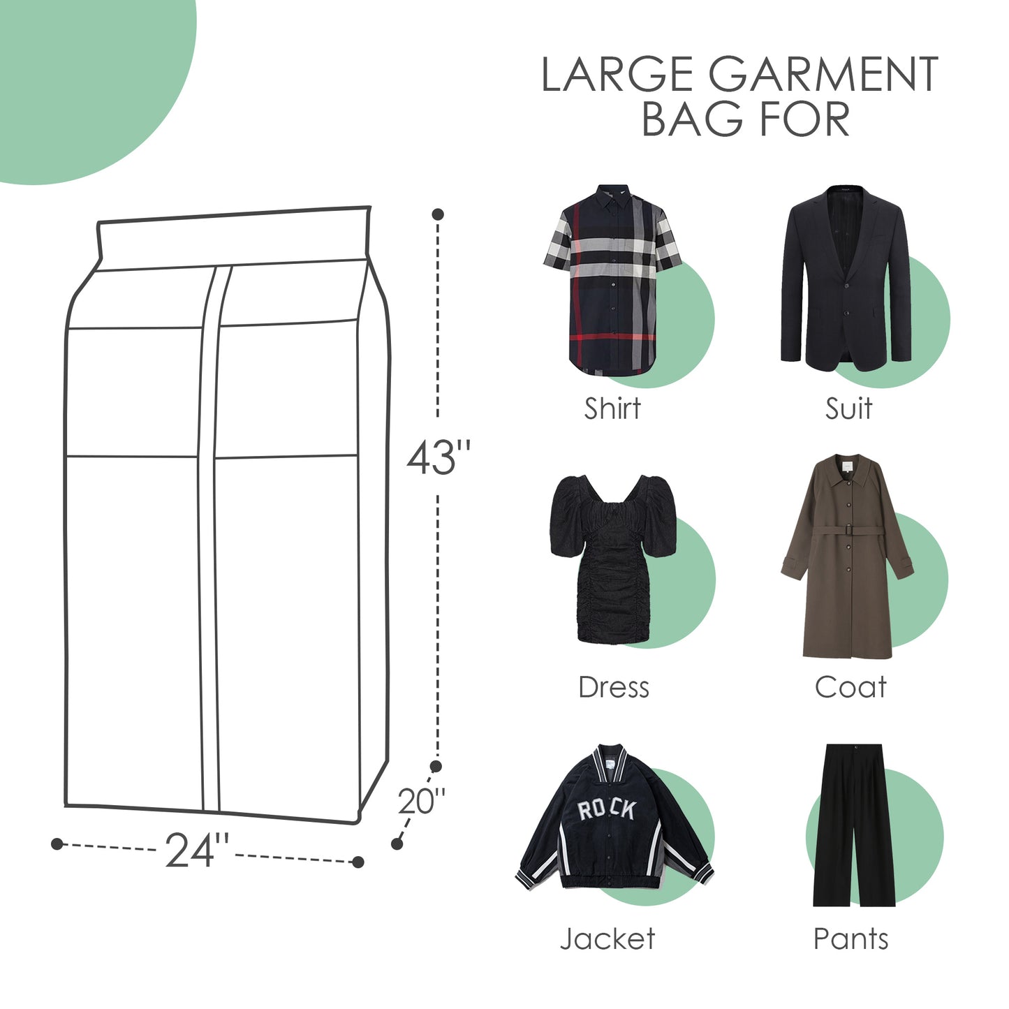 110CM Dustproof Garment Dress Storage Bag Cover Suit Clothes Coat Jacket Protect - Homeware Discounts