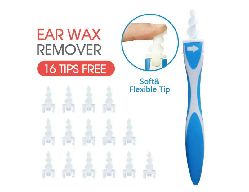 Spiral Ear Wax Cleaner Removal tool Earwax Remover 16 FREE Spiral Heads - Homeware Discounts