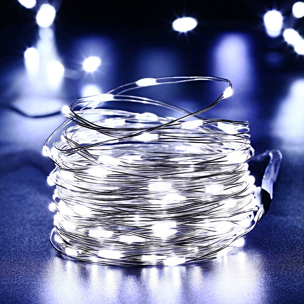 200 Cool White LED Solar Powered 22m Christmas Fairy Lights - Waterproof Solar - Homeware Discounts