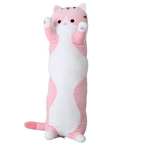 80cm Cute Cat Pillow Plushie Plush Soft Long Body Pillow - Homeware Discounts