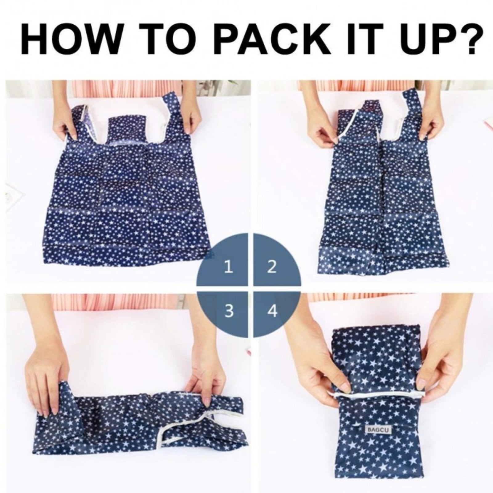 BAGCU Reusable Bag Foldeable Recycle Grocery Shopping Bag ECO Friendly Tote Handbag - Homeware Discounts