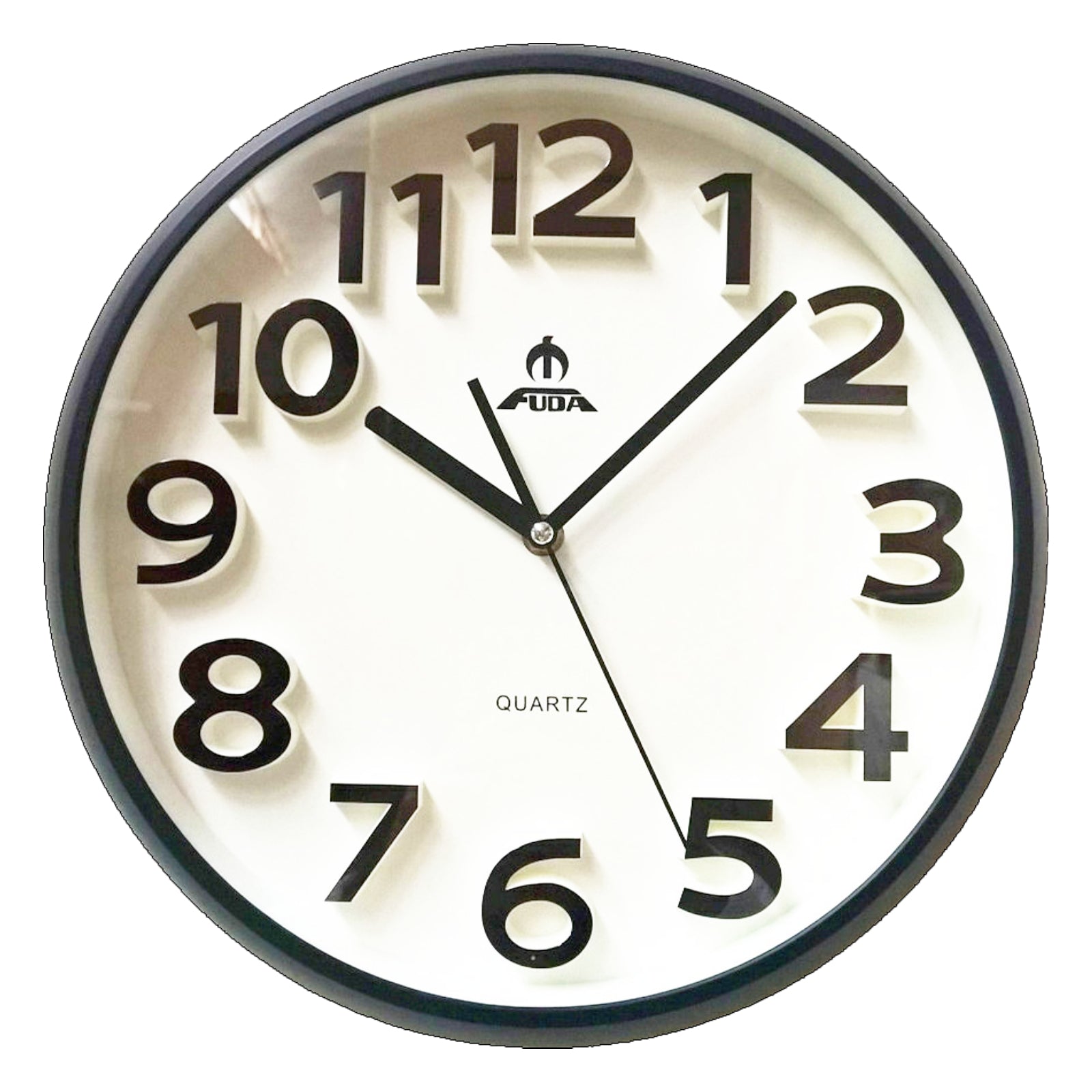 Silent Round Wall Mountable Quartz Analogue Clock- 34cm - Homeware Discounts