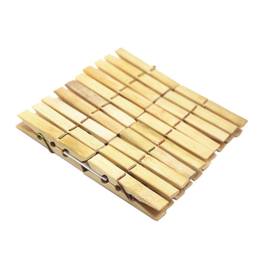 20-Piece clothes pegs Bamboo Pegs - Homeware Discounts