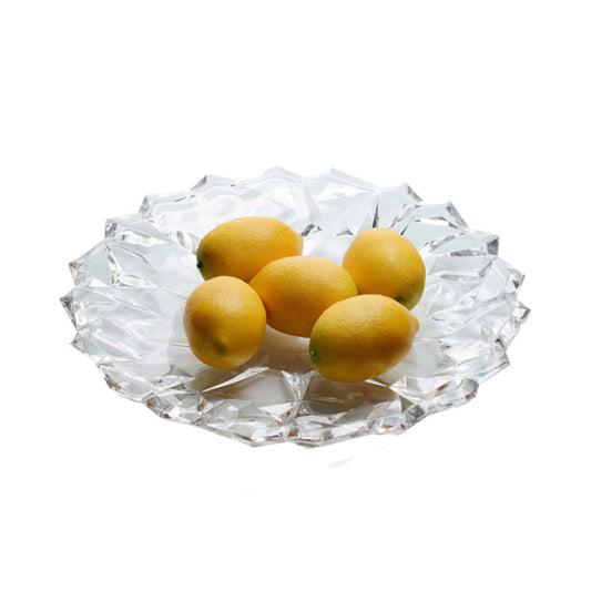 Crystal Bowl Fruit Decoration Shallow Large - 32CM - Homeware Discounts