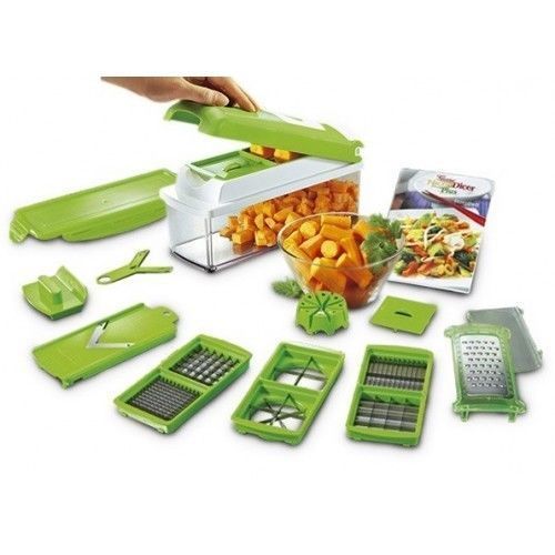 Premium Fruit Vegetable Slicer Nicer Dicer Food Chopper Cutter Peeler 12in1 - Homeware Discounts