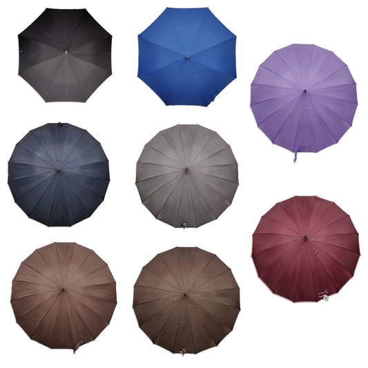 Jumbo Oversized 128cm Automatic Umbrella Windproof Waterproof Stick Umbrellas - Homeware Discounts