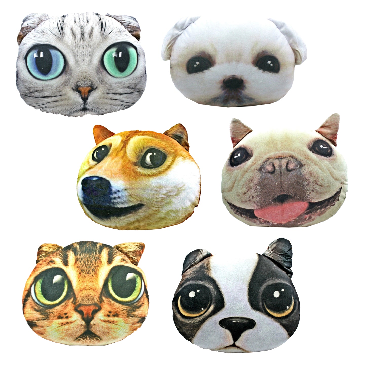 Animal Pillows Couch Head neck Pillow - Dog And Cats - Homeware Discounts