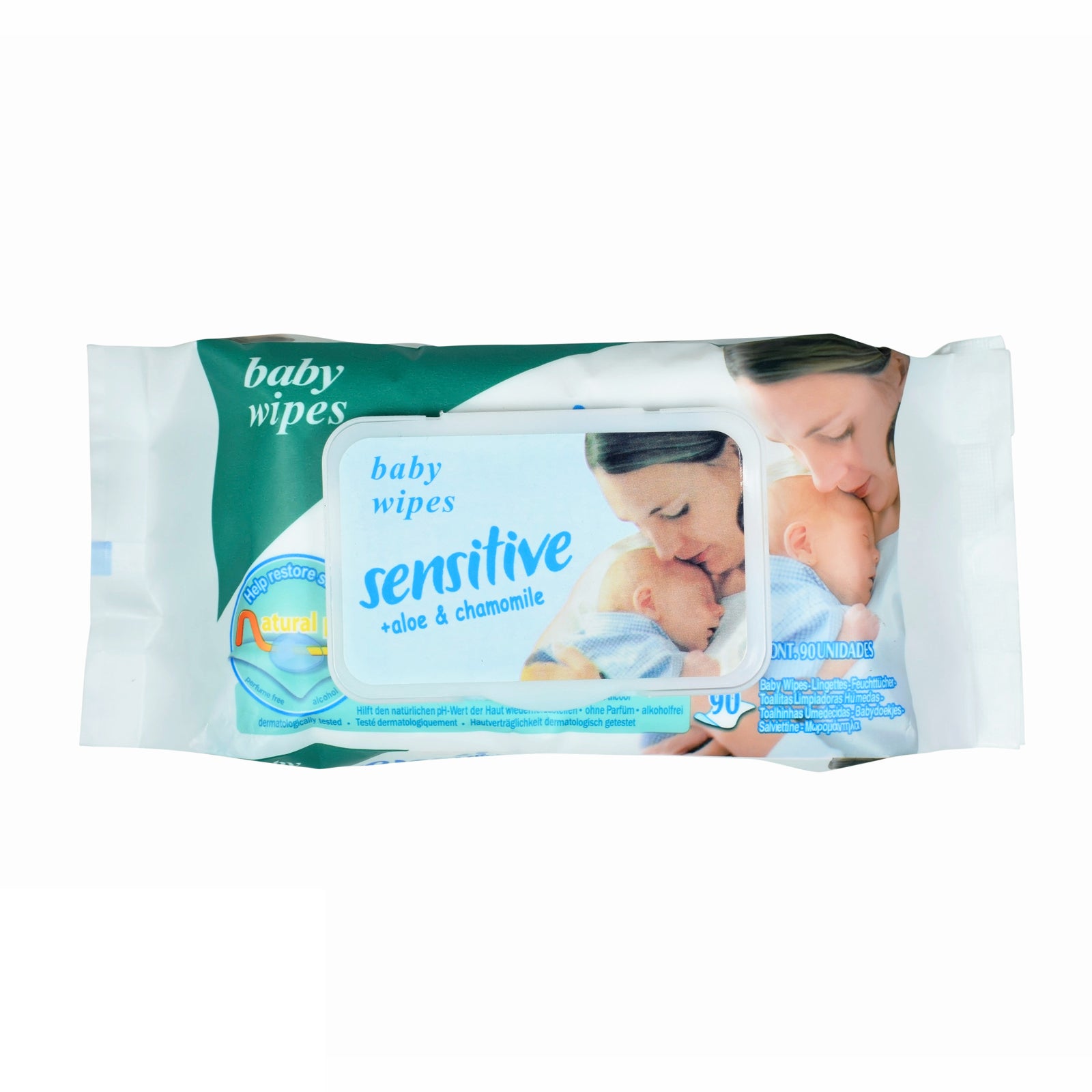 Sensitive Baby Wipes Aloe & Chamomile Lightly-Fragranced- 90 Pieces - Homeware Discounts