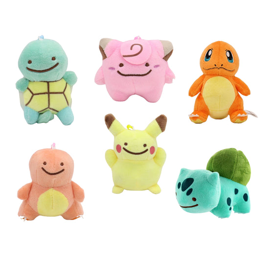 8CM Pokemon Plush Keyring - Pikachu Charmander Squirtle Bulbasaur - Homeware Discounts