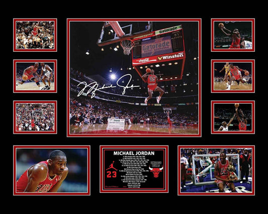 Michael Jordan Chicago Bulls 56CM x 46CM Limited Photo Memorabilia Wooden Frame - Homeware Discounts