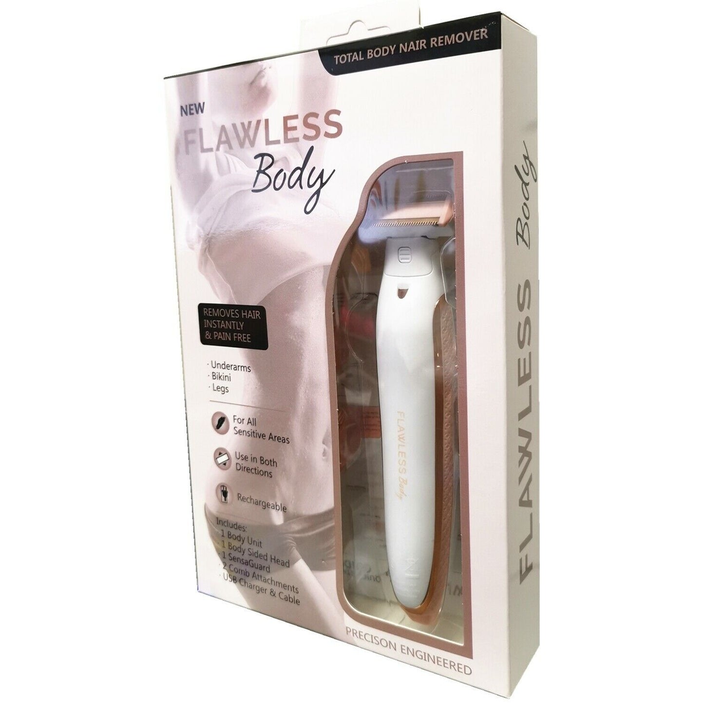 Women's Body hair Shaver Trimmer Portable Painless Rose Gold - Homeware Discounts