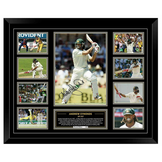 Andrew Symonds Signed Limited Edition 56CMx47CM Photo Picture Wooden Frame Memorabilia - Homeware Discounts